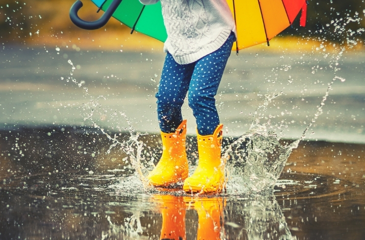 Jumping in a puddle